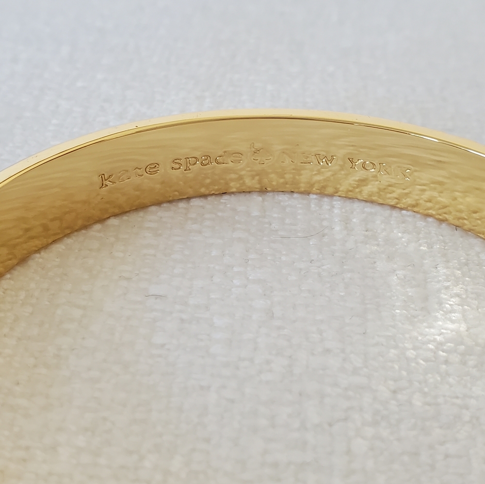 Kate Spade Cream&Gold Enamel Bangle Bracelet - Picture 2 of 5